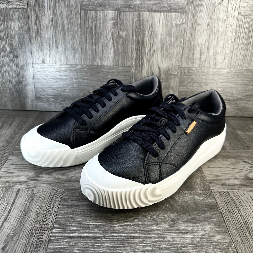 Dr Scholls Time Off Womens Black Platform Sneakers Shoes Size 8M Lace Up Low Top - Picture 3 of 9